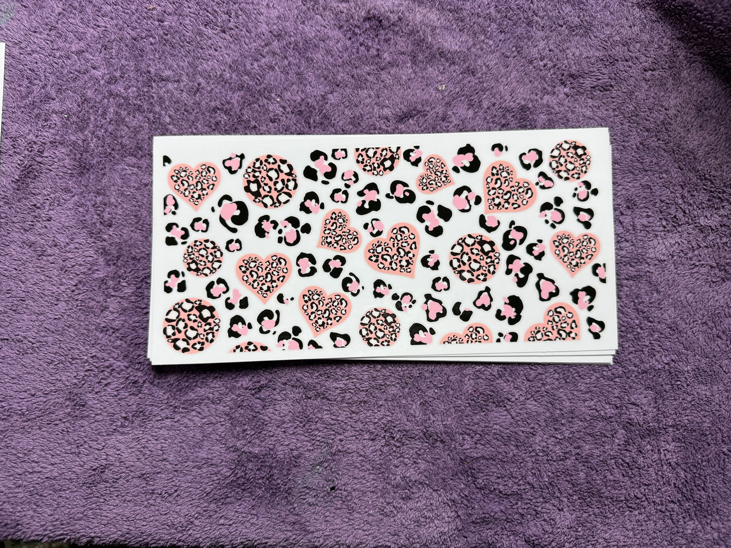 Pink cheetah hearts