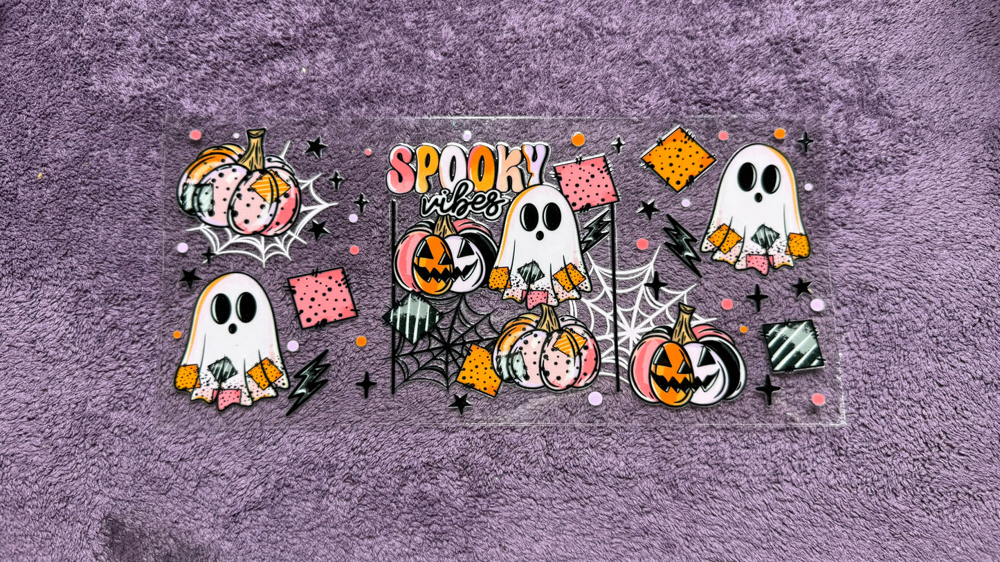 Halloween: spooky vibes, ghosts, pumpkins, webs