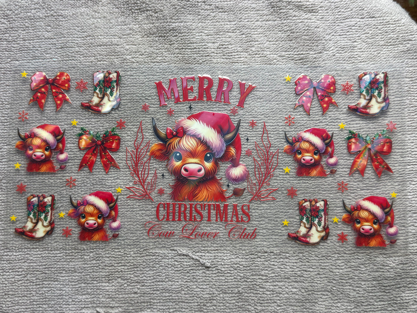 Merry Christmas cow lover club Highland cow