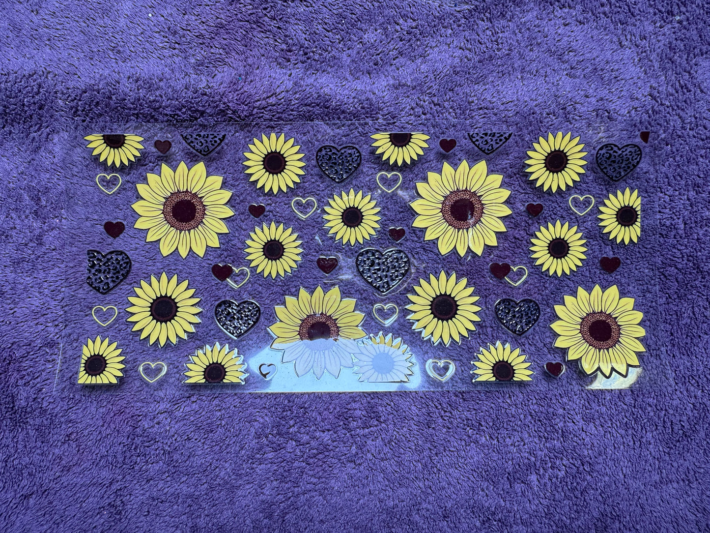 Sunflowers and cheetah hearts