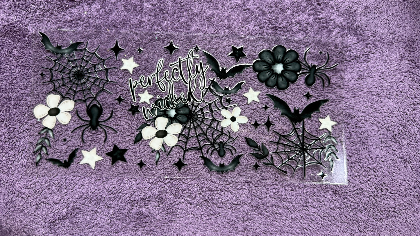 Halloween: perfectly wicked, webs, spiders, bats, flowers