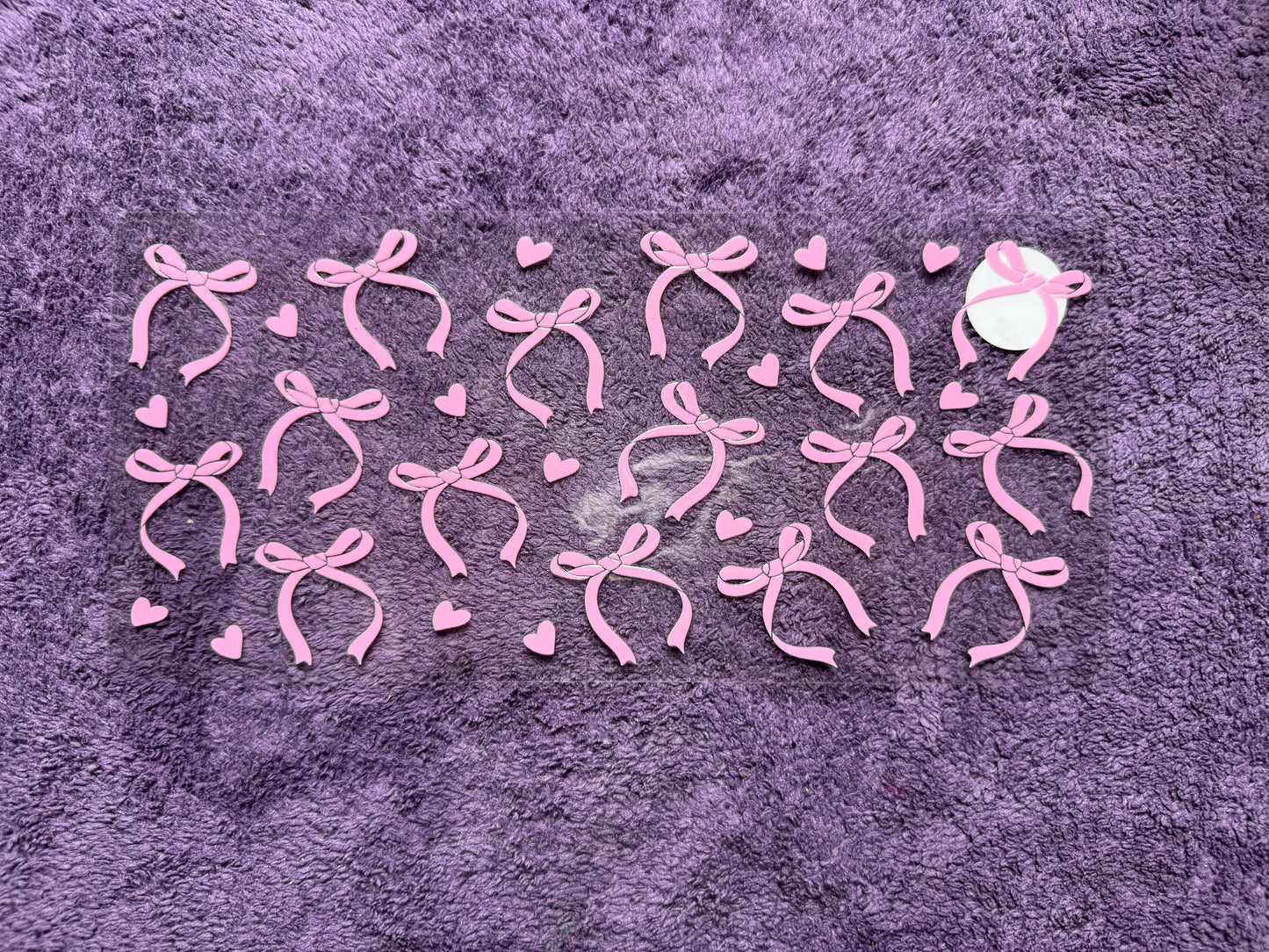 Pink bows and hearts