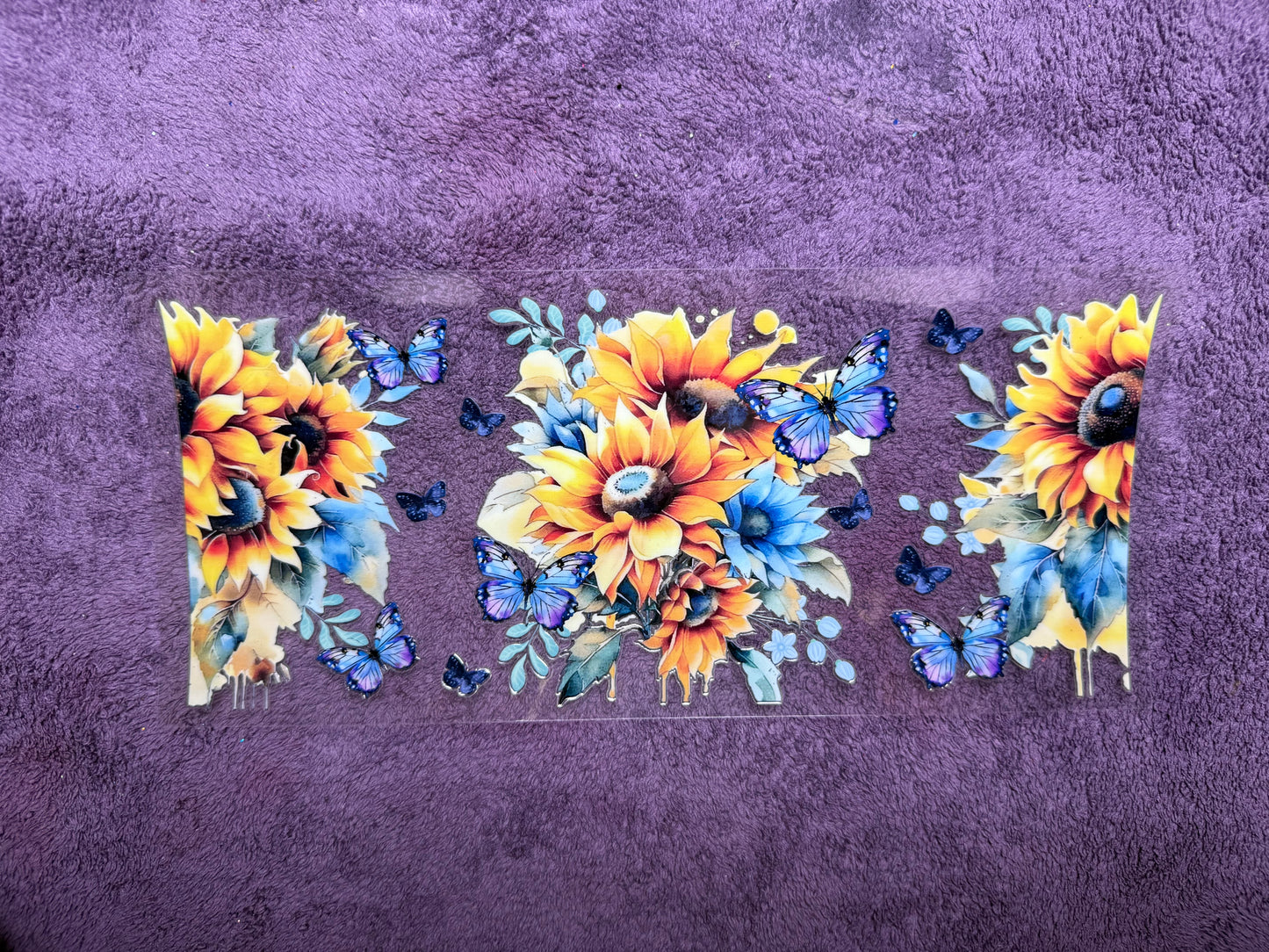 Sunflowers and butterflies