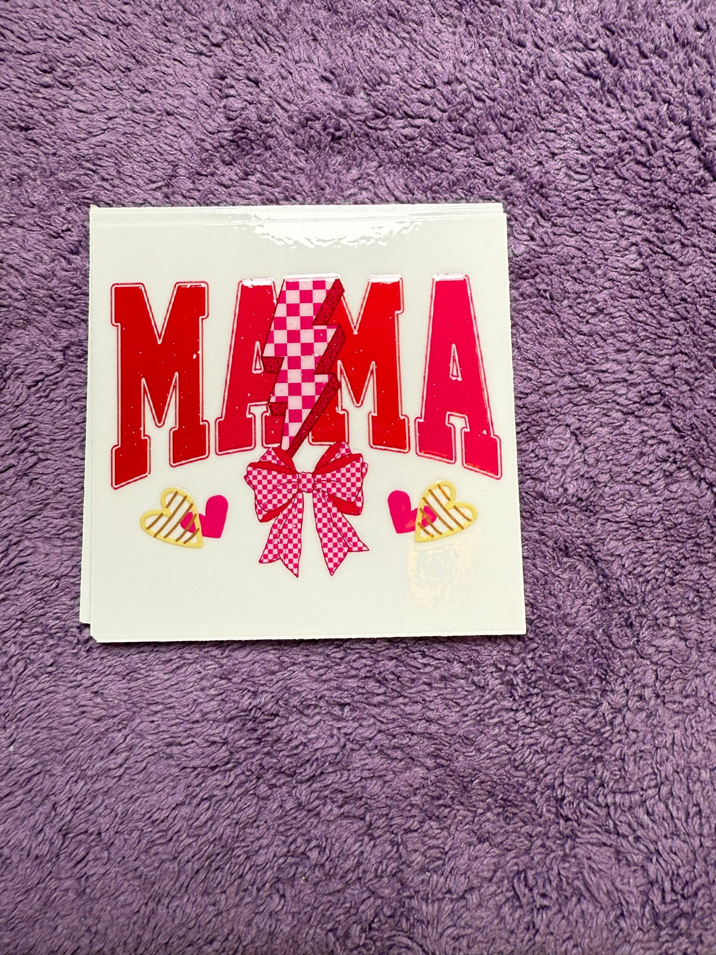 Pink checkered bolt mama