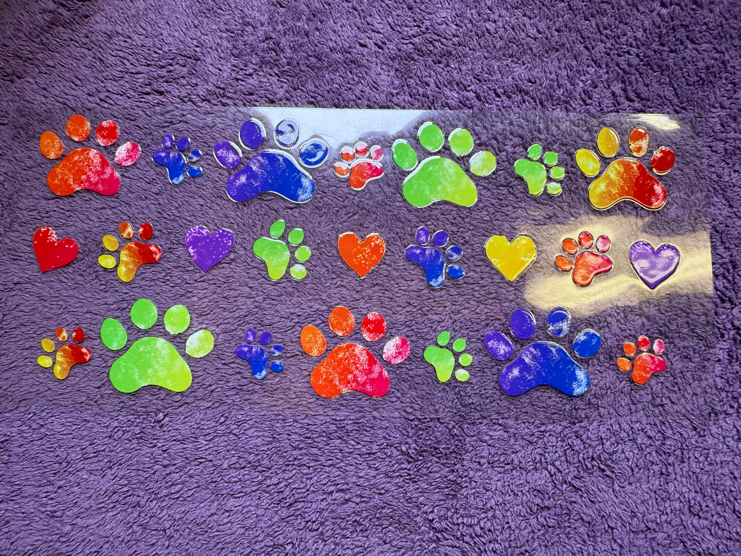 Tie dye paws