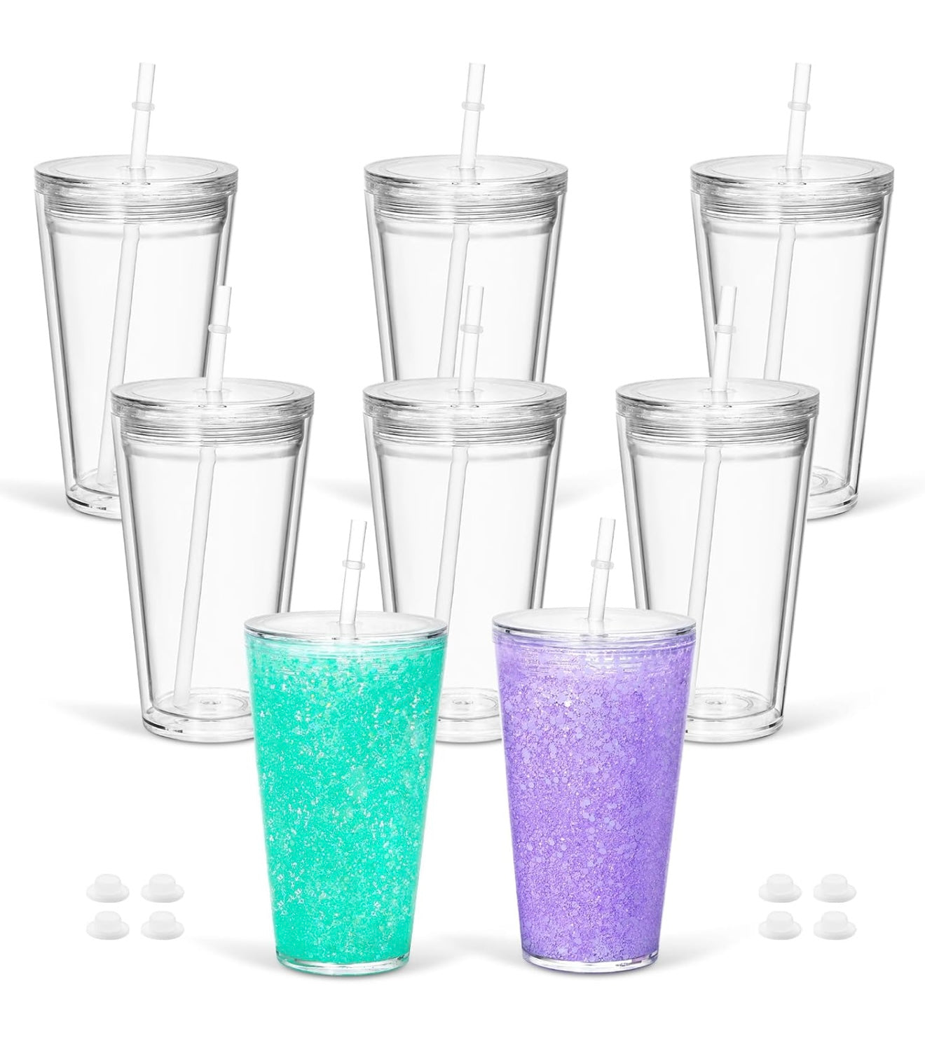 16 oz kids acrylic snow globe tumbler