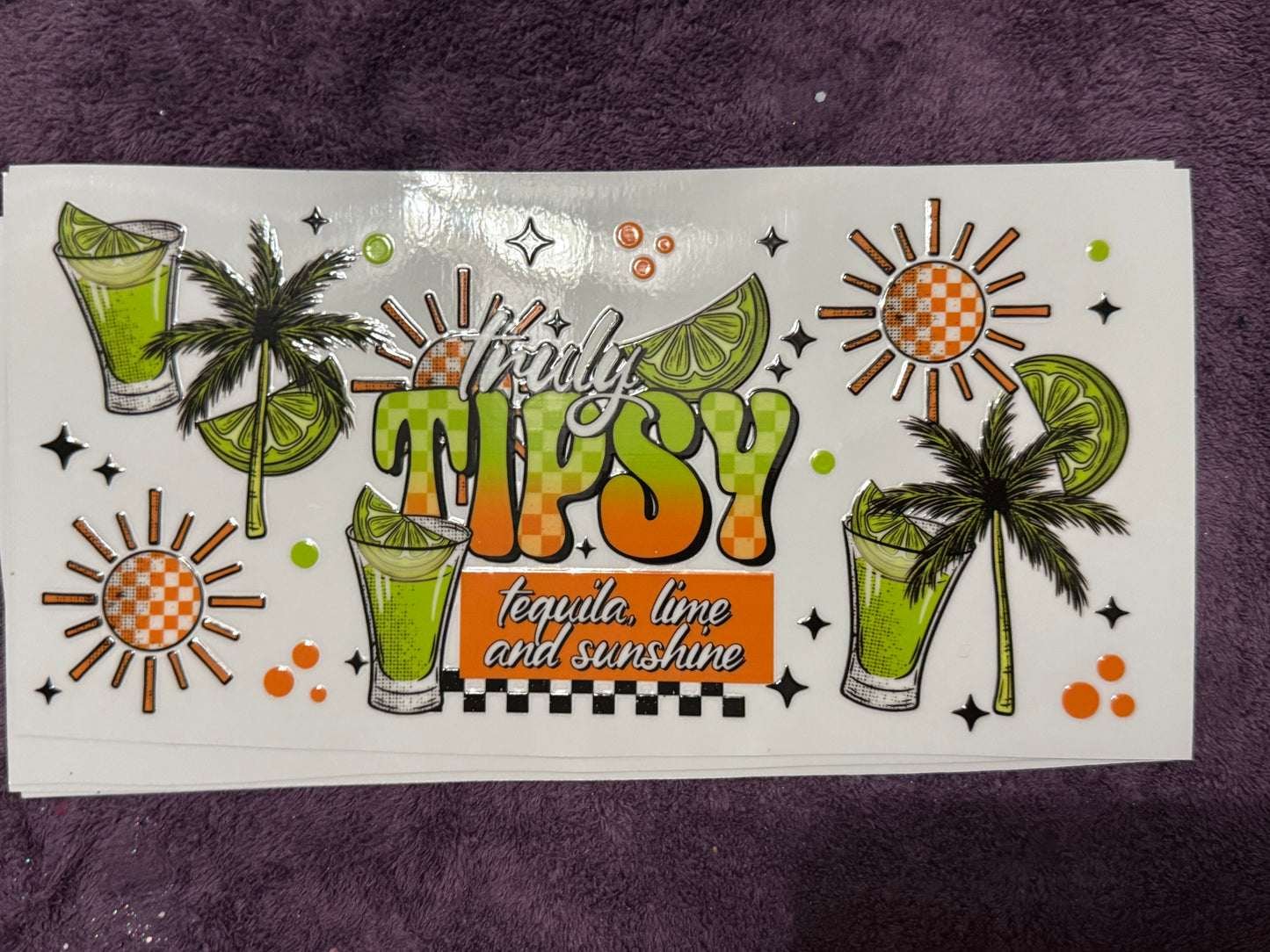 Truly tipsy, tequila, lime and sunshine