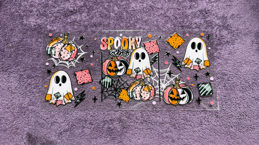 Halloween: spooky vibes, ghosts, pumpkins, webs
