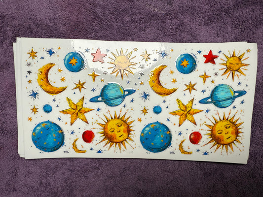 Suns, moons, and planets