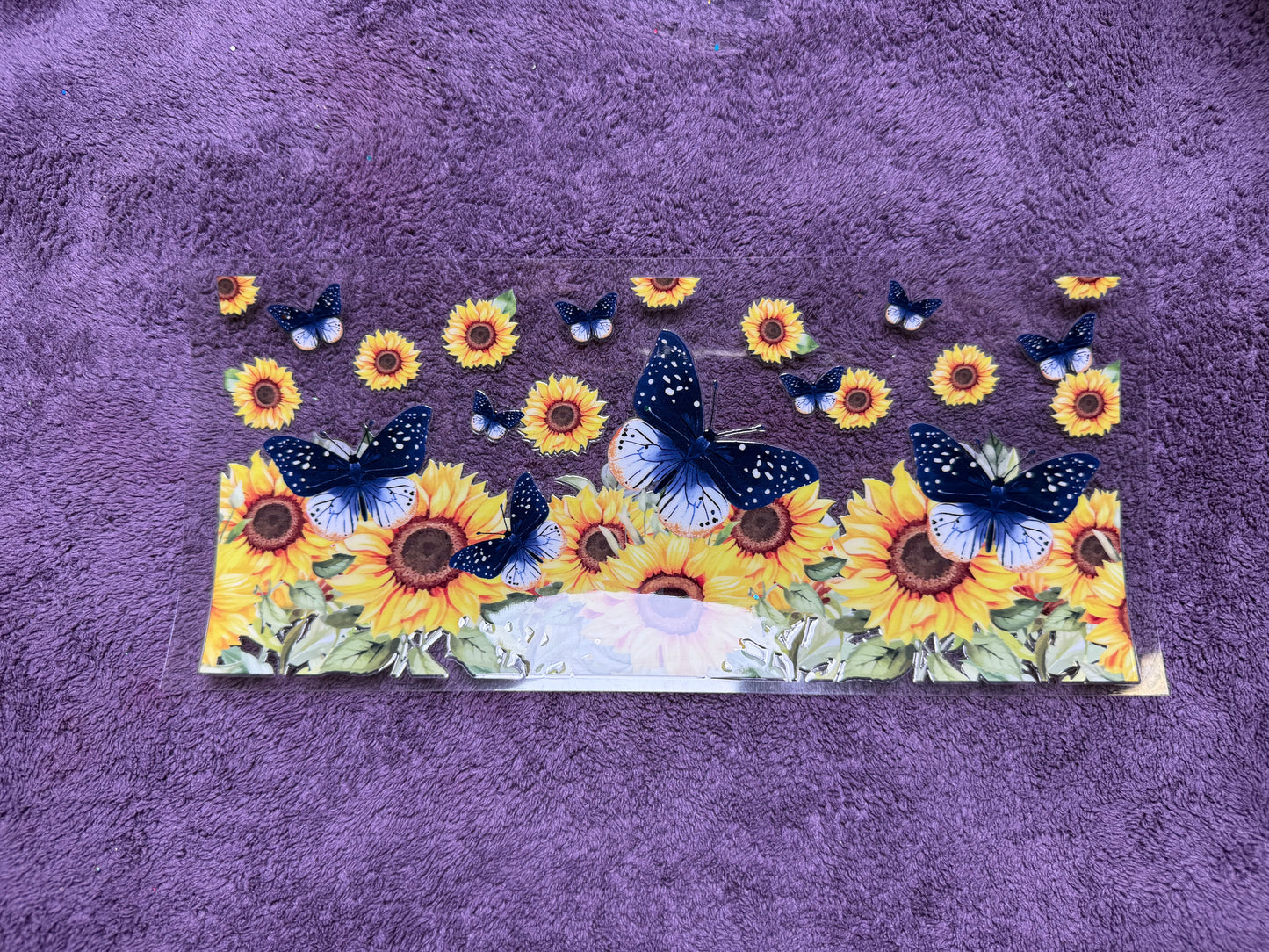 Sunflowers and butterflies