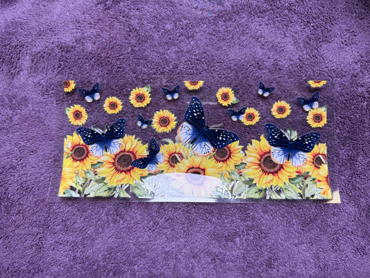 Sunflowers and butterflies