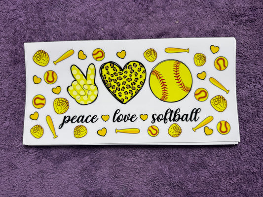 Peace love softball