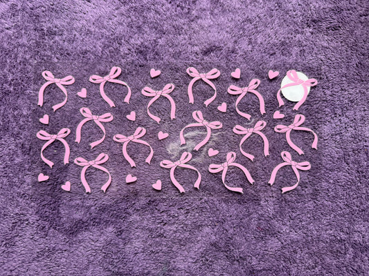 Pink bows and hearts
