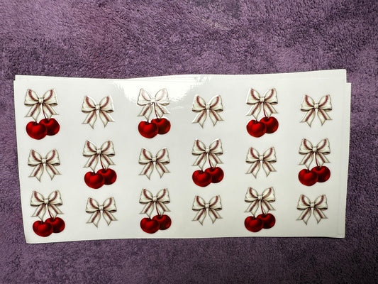 Baseball cherry bows