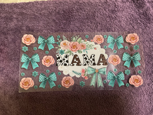 Bows and roses cow mama