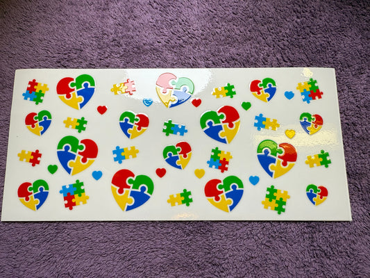 Autism puzzle hearts