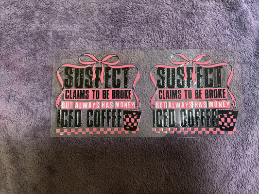 Suspect claims to be broke