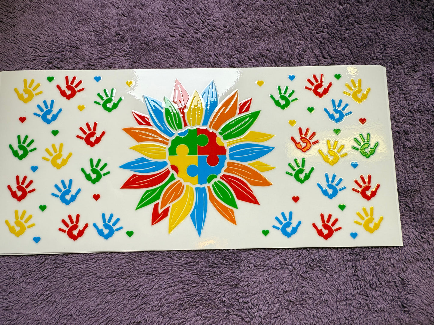 Autism puzzle sunflower