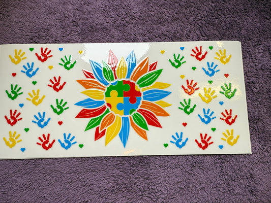 Autism puzzle sunflower