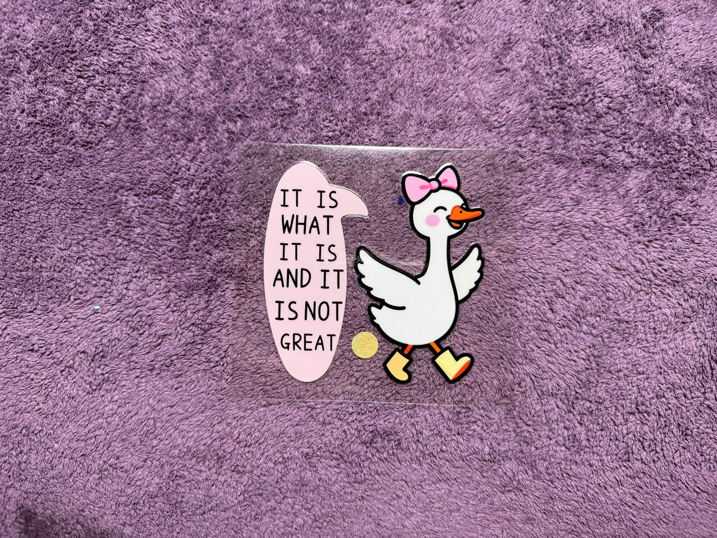 It is what it is and it’s not great goose