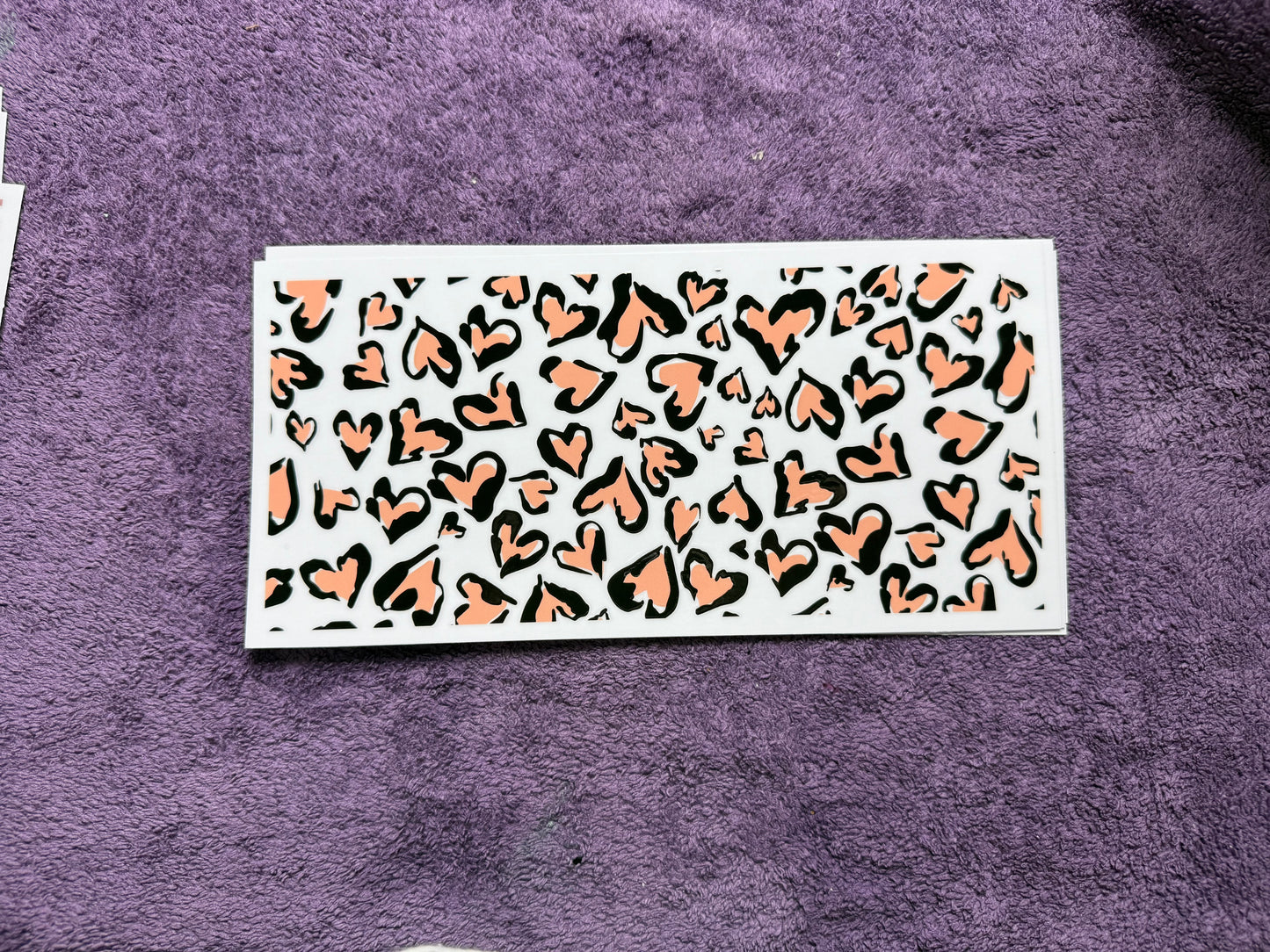 Peach cheetah hearts
