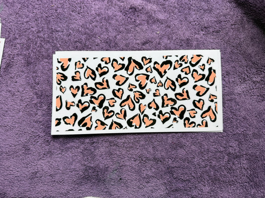 Peach cheetah hearts