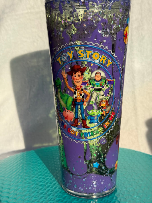 READY TO SHIP - 24oz acrylic snowglobe cup - You’ve got a friend in me - dual lava