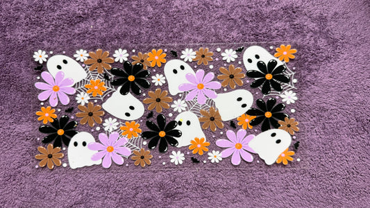 Halloween: ghosts, flowers