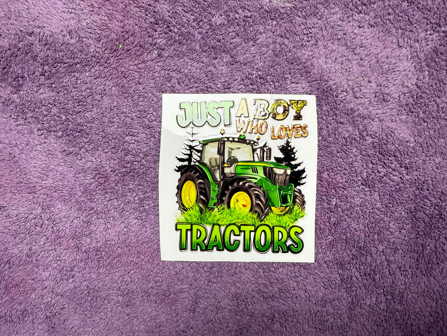 Just a boy who loves tractors