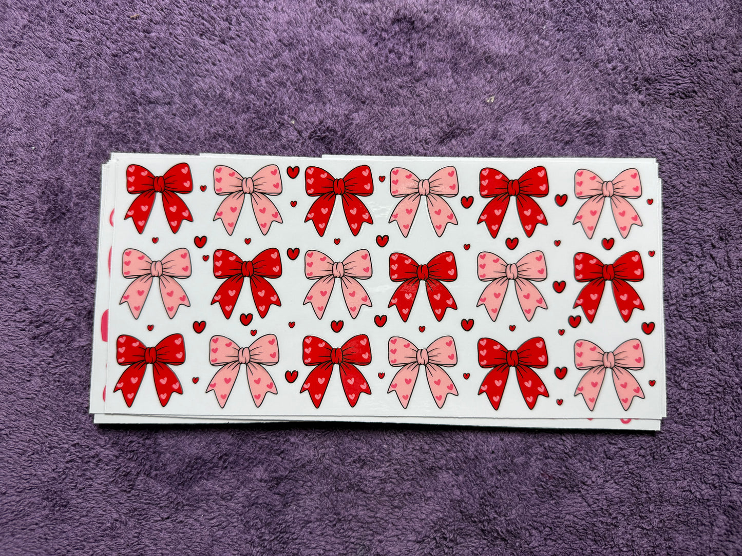 Pink and red bows