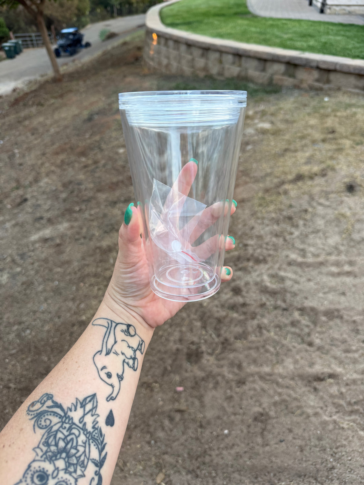 16 oz kids acrylic snow globe tumbler