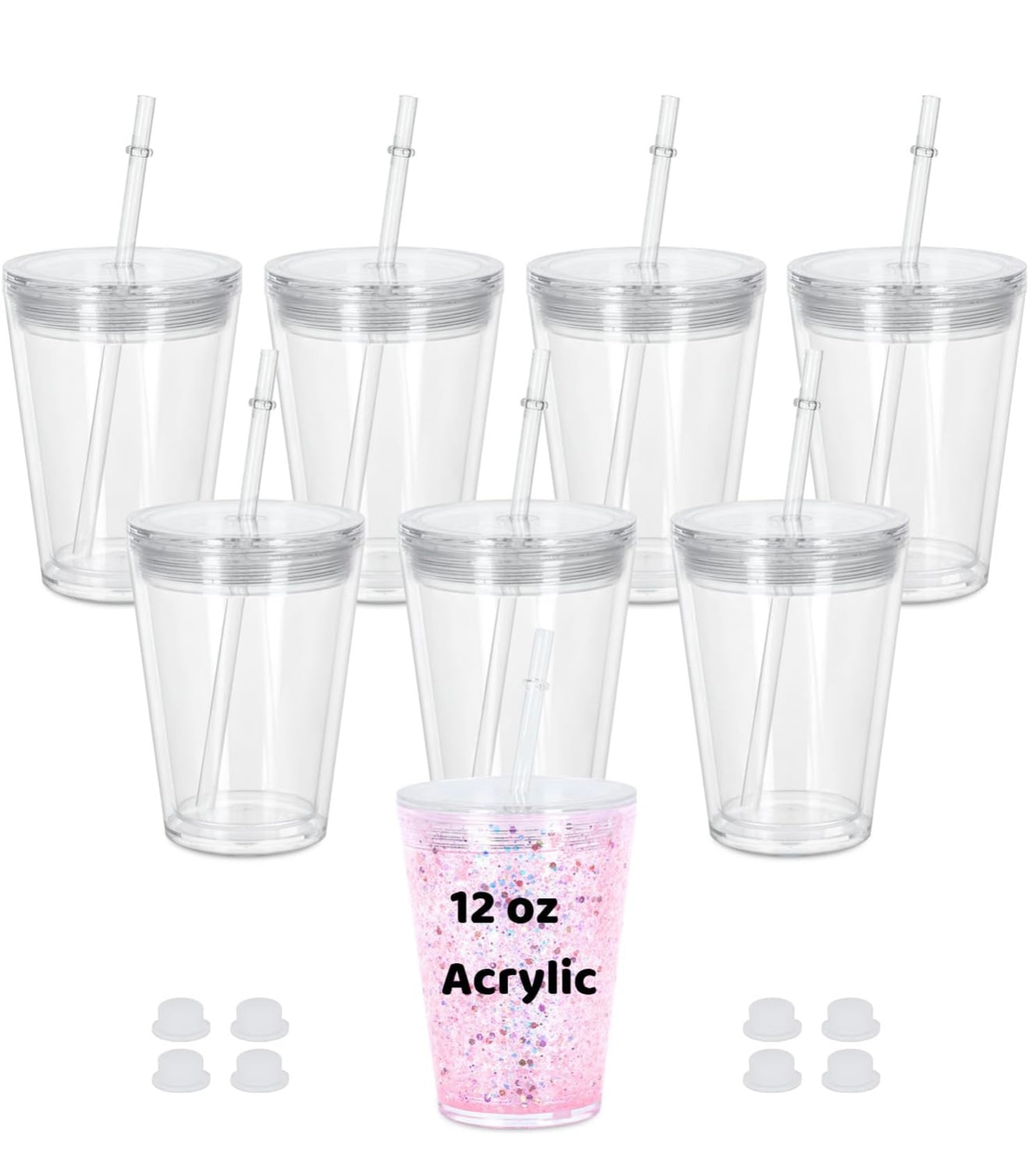 12 oz kids acrylic snow globe tumbler