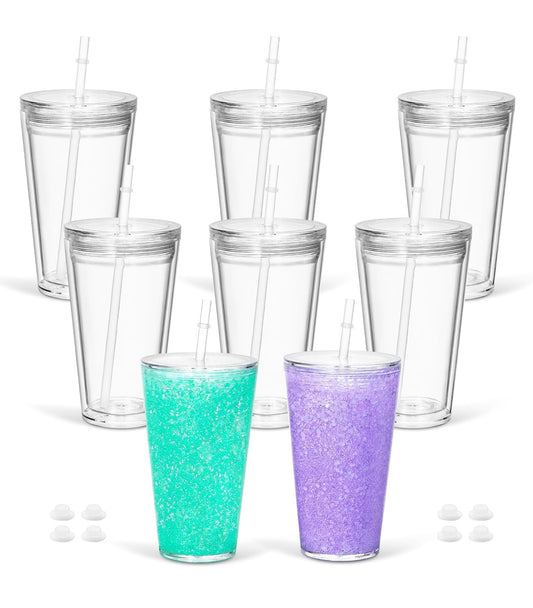 16 oz kids acrylic snow globe tumbler