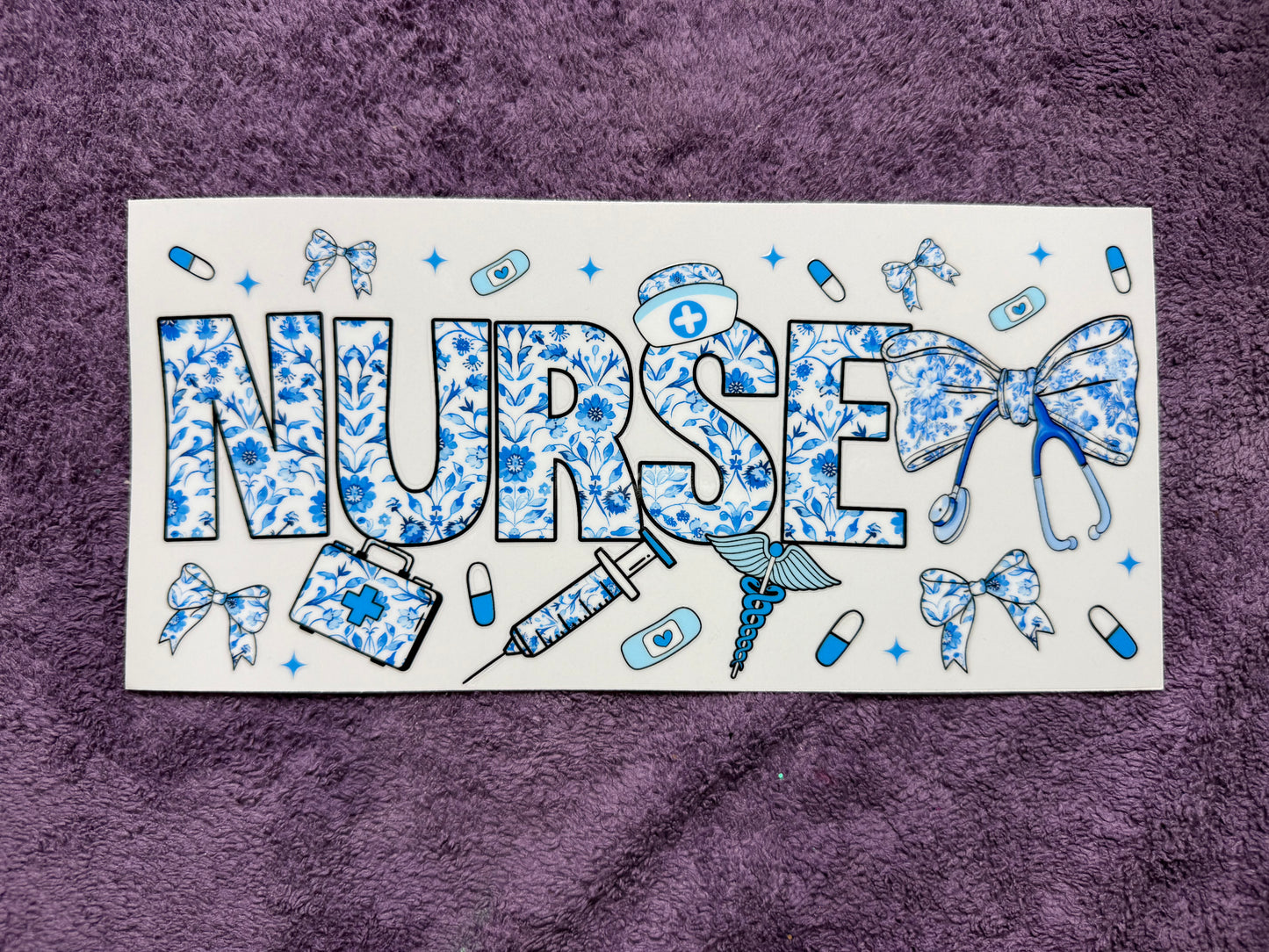 Blue floral nurse