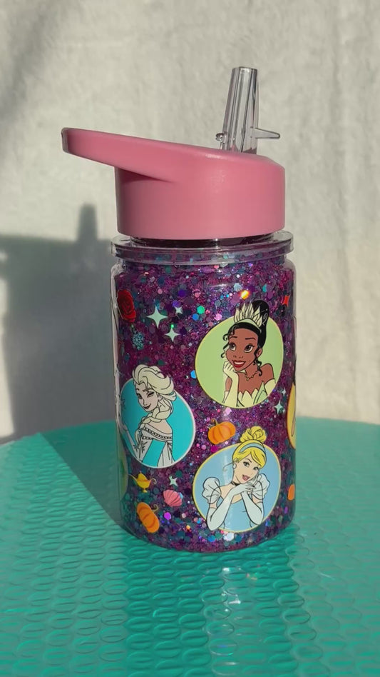 READY TO SHIP - 10oz acrylic snowglobe cup - princess
